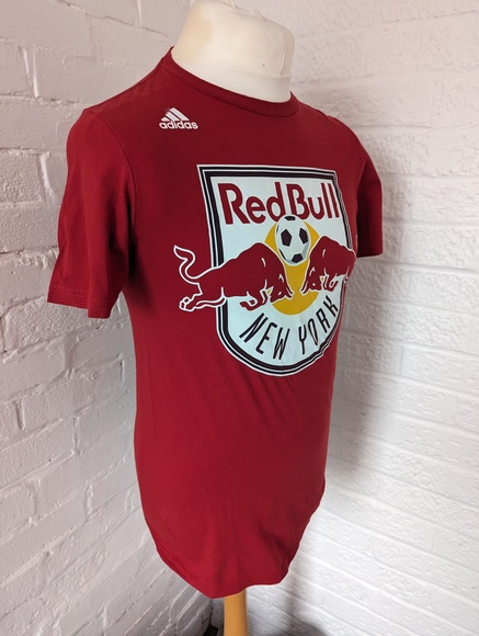 Adidas The Go-To Tee - New York Red Bull T Shirt - Size S - Red - P2P 19" - Picture 3 of 7